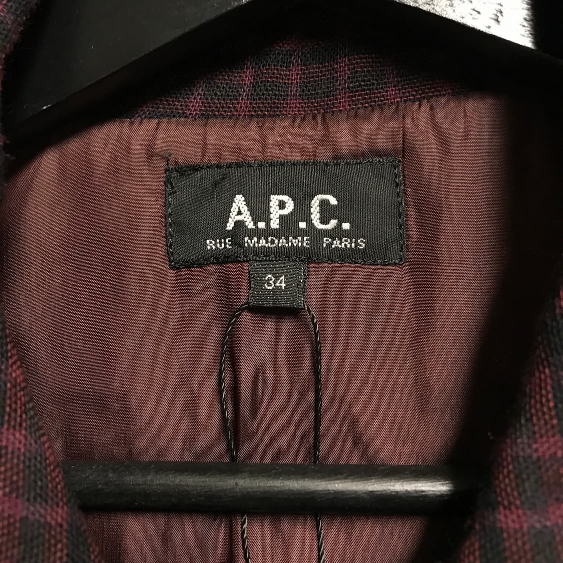 APC 아페쎄 체크 자켓 34(W) 상품이미지4