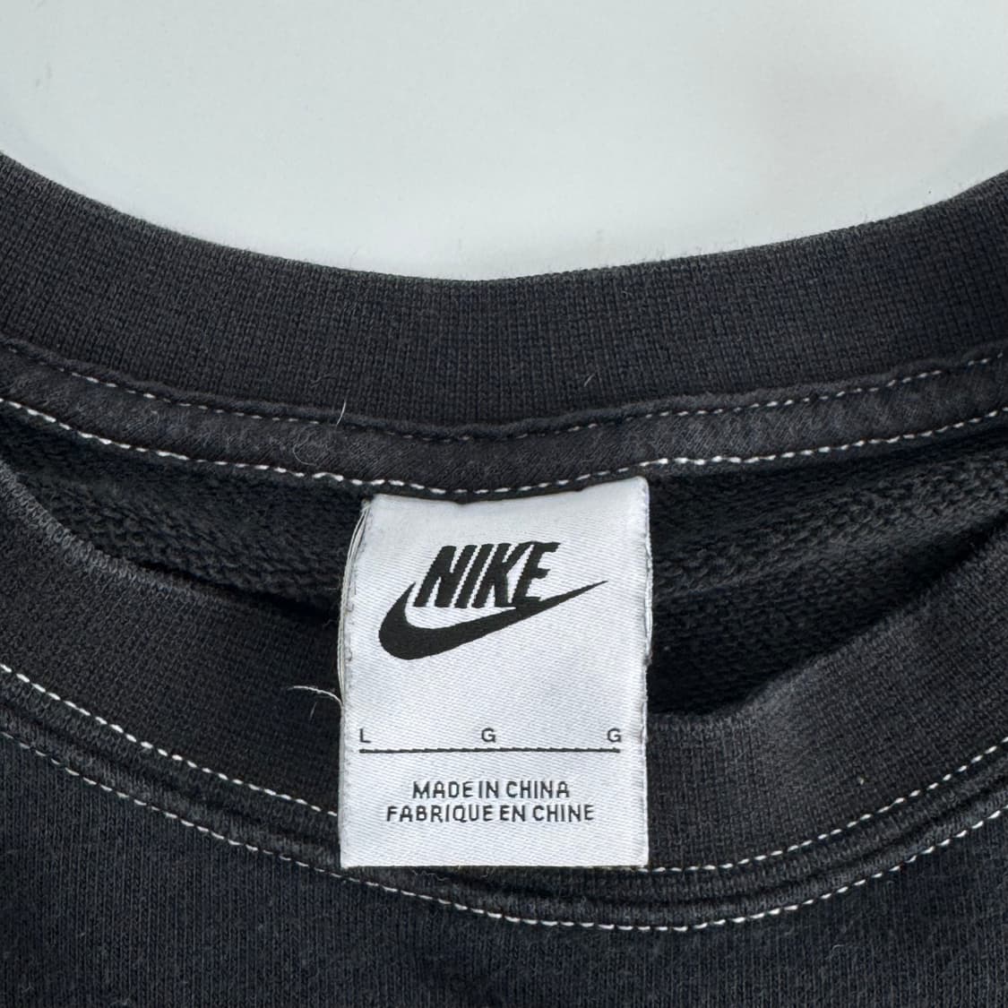 Nike 나이키 빅로고 스티치 블랙 맨투맨 상품이미지5