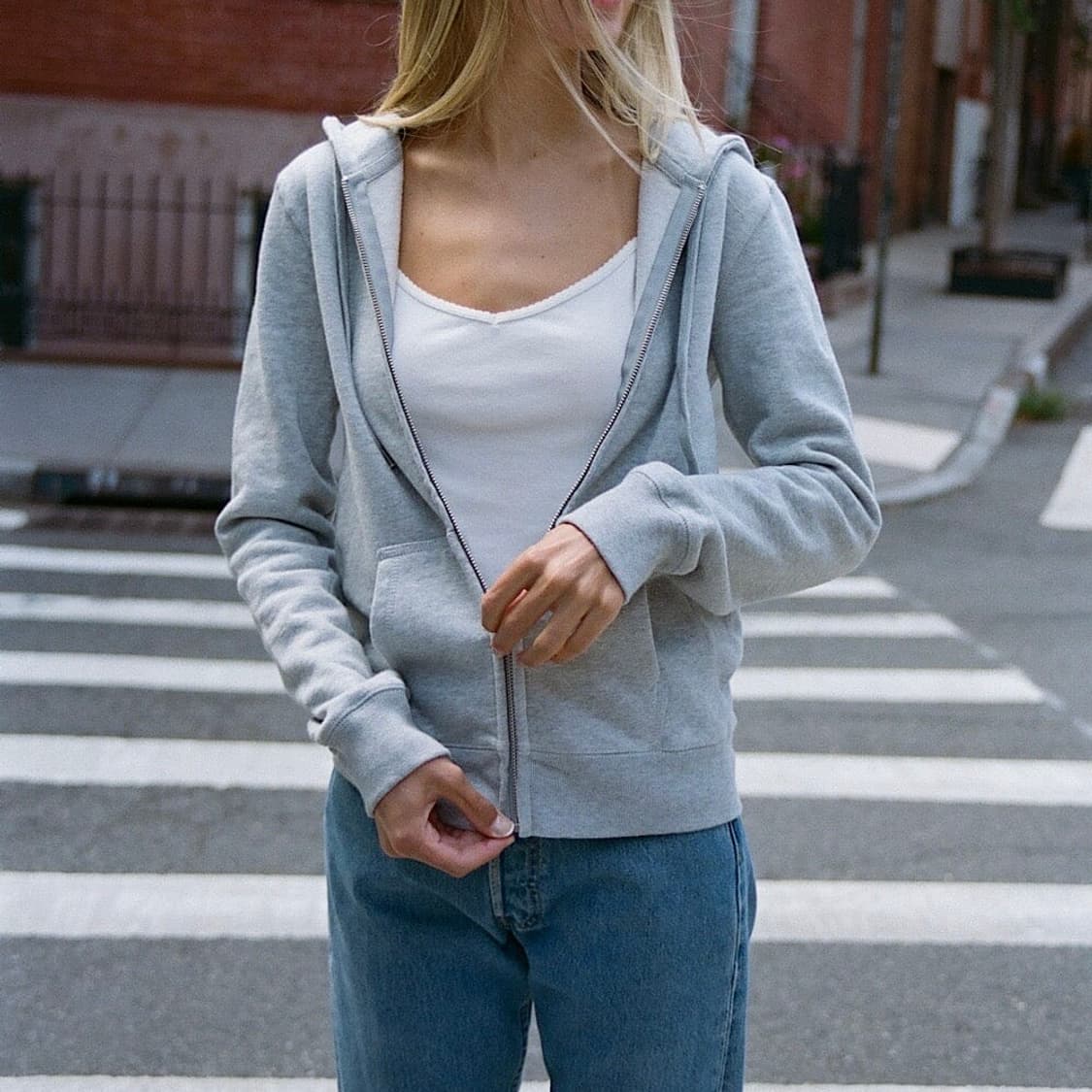 Brandymelville 브랜디멜빌 크리스티 후디 후드집업 그레이 상품이미지1