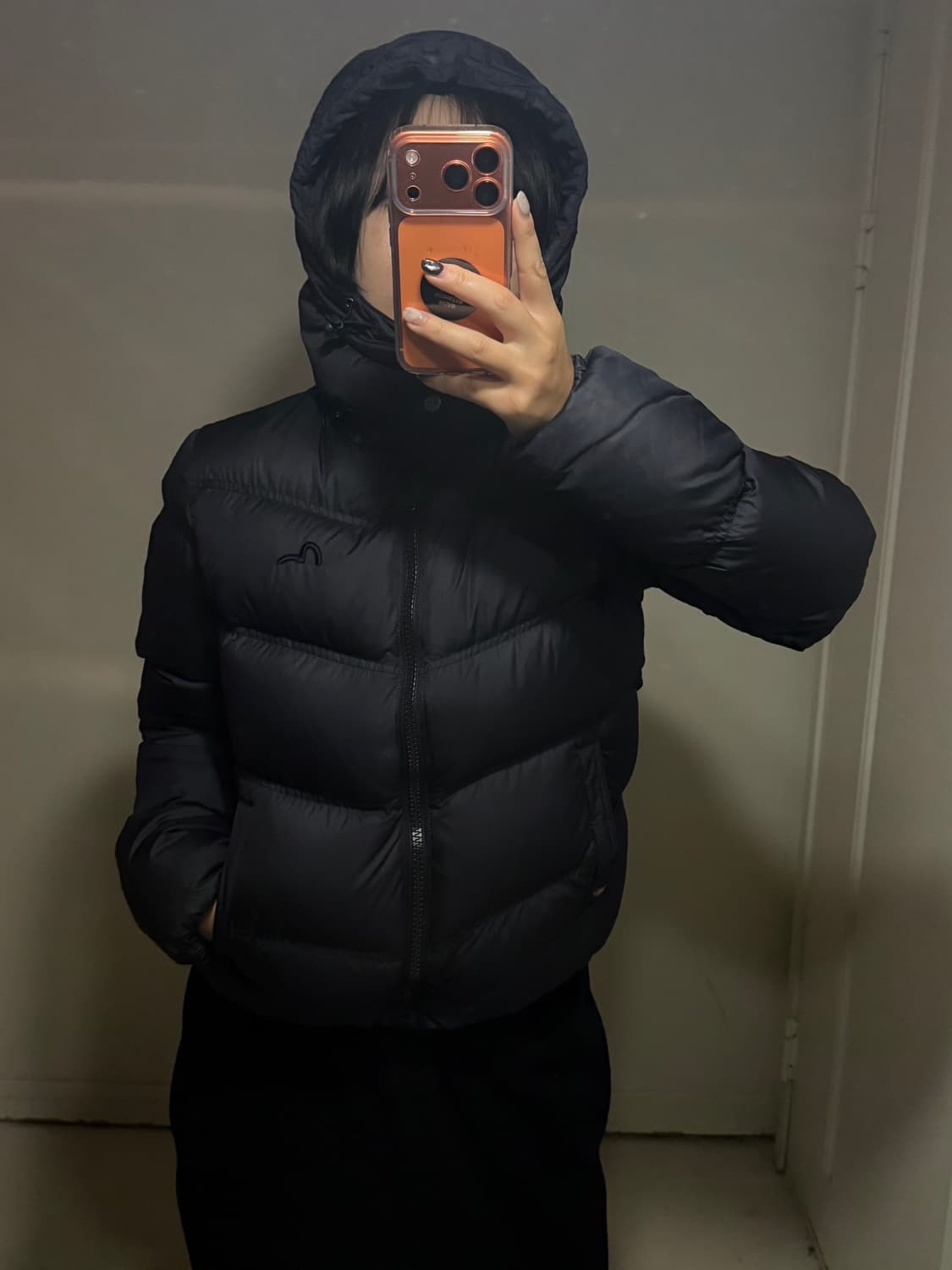 빈티지 에비수 네이비 구스다운 숏패딩  상품이미지2