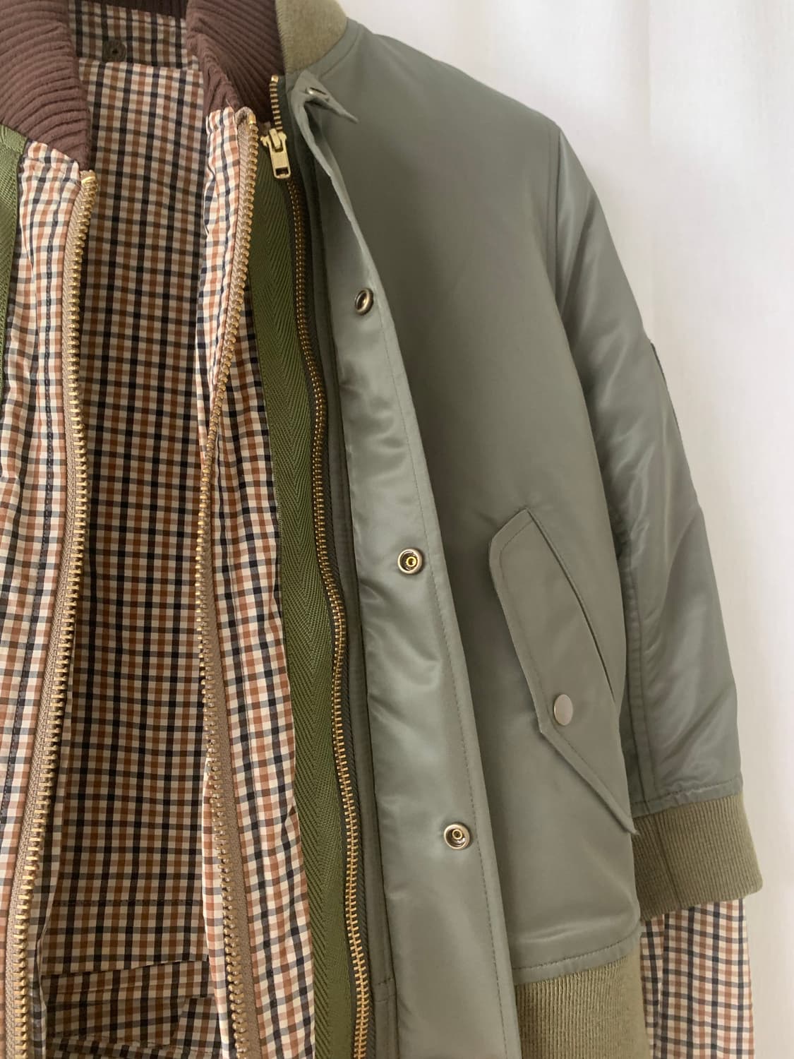 Kolor 봄버 디테쳐블 셋업 수트 체크 상품이미지3