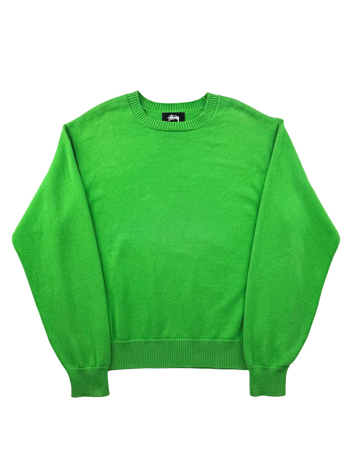 스투시 벤트 크라운 스웨터 라임 상품이미지3