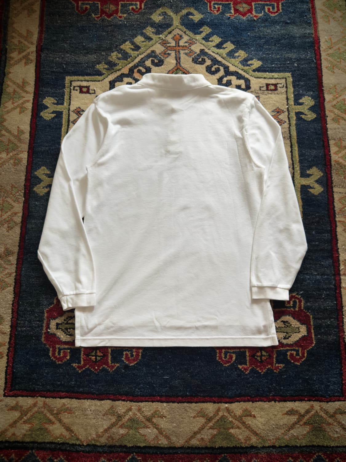90s 엘엘빈 made in USA 화이트 피케 롱슬리브 상품이미지2