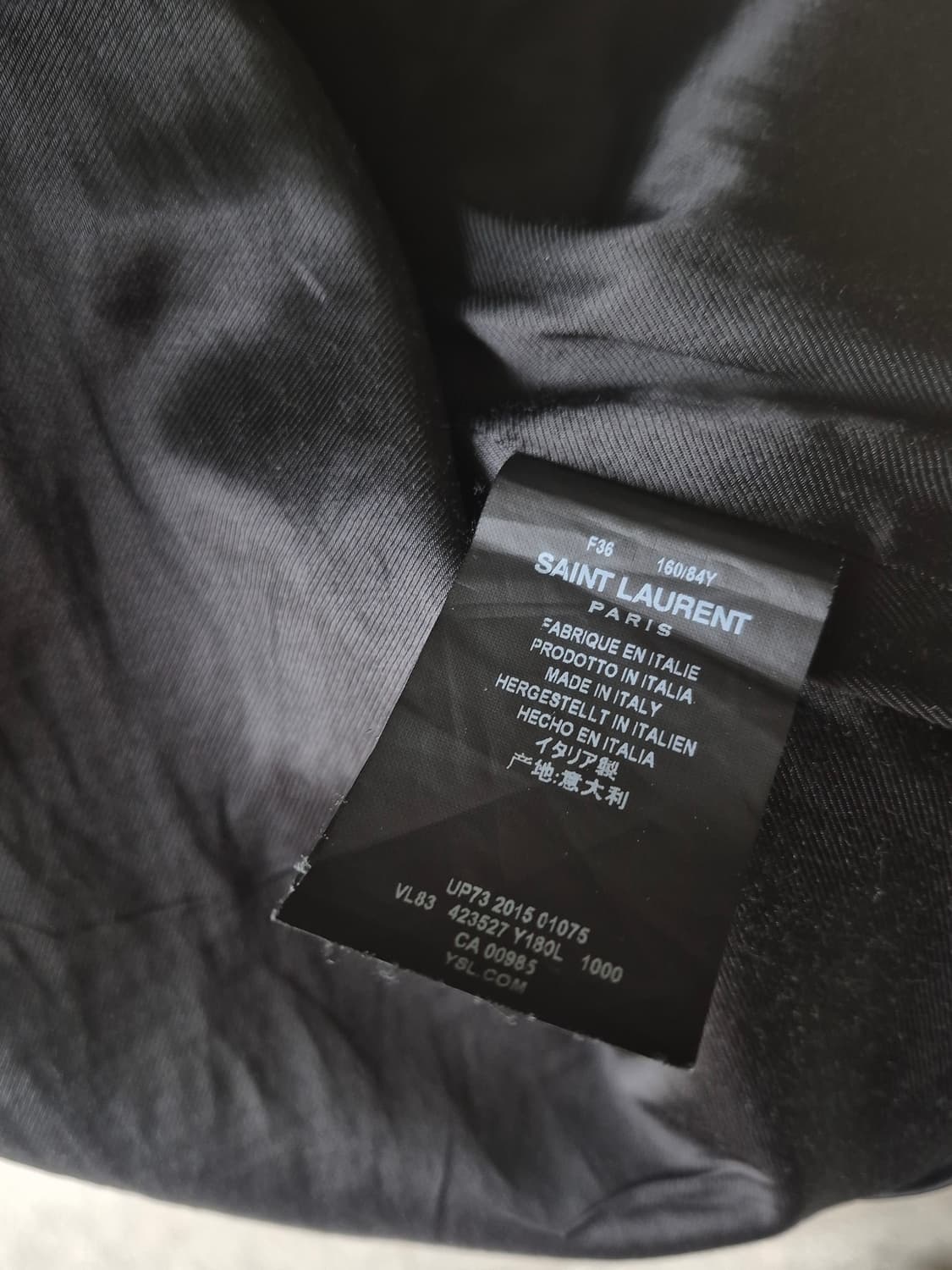 생로랑 15fw 에디 올검 레더암 테디 자켓 상품이미지4