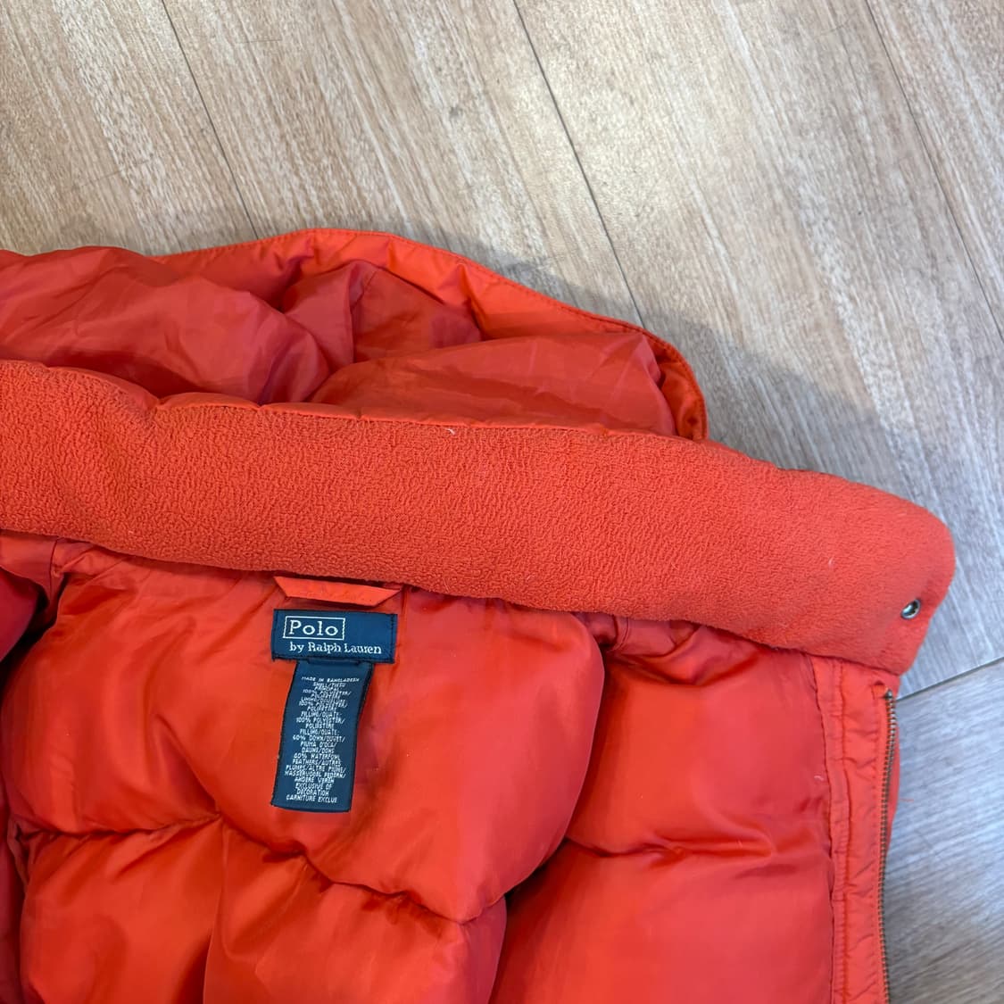 폴로 랄프로렌 오렌지 후드 덕다운 푸퍼 자켓 상품이미지8