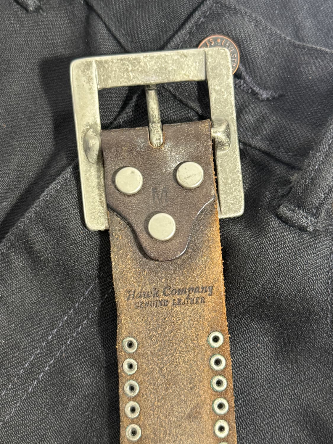 빈티지 스터드 레더 벨트 상품이미지5