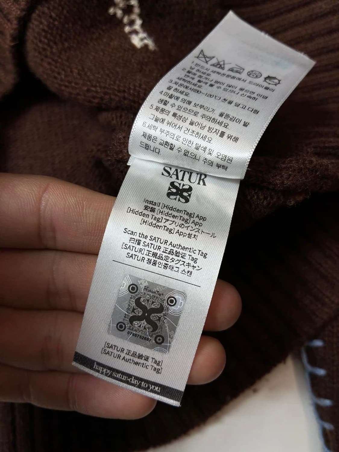 세터 AW 콘트라스트 스티치 세미 크롭 니트 PN8491 상품이미지9