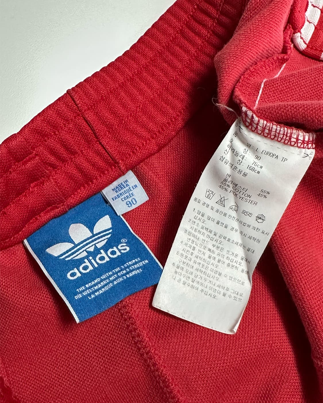 아디다스 유로파 트랙팬츠 빨흰 상품이미지4
