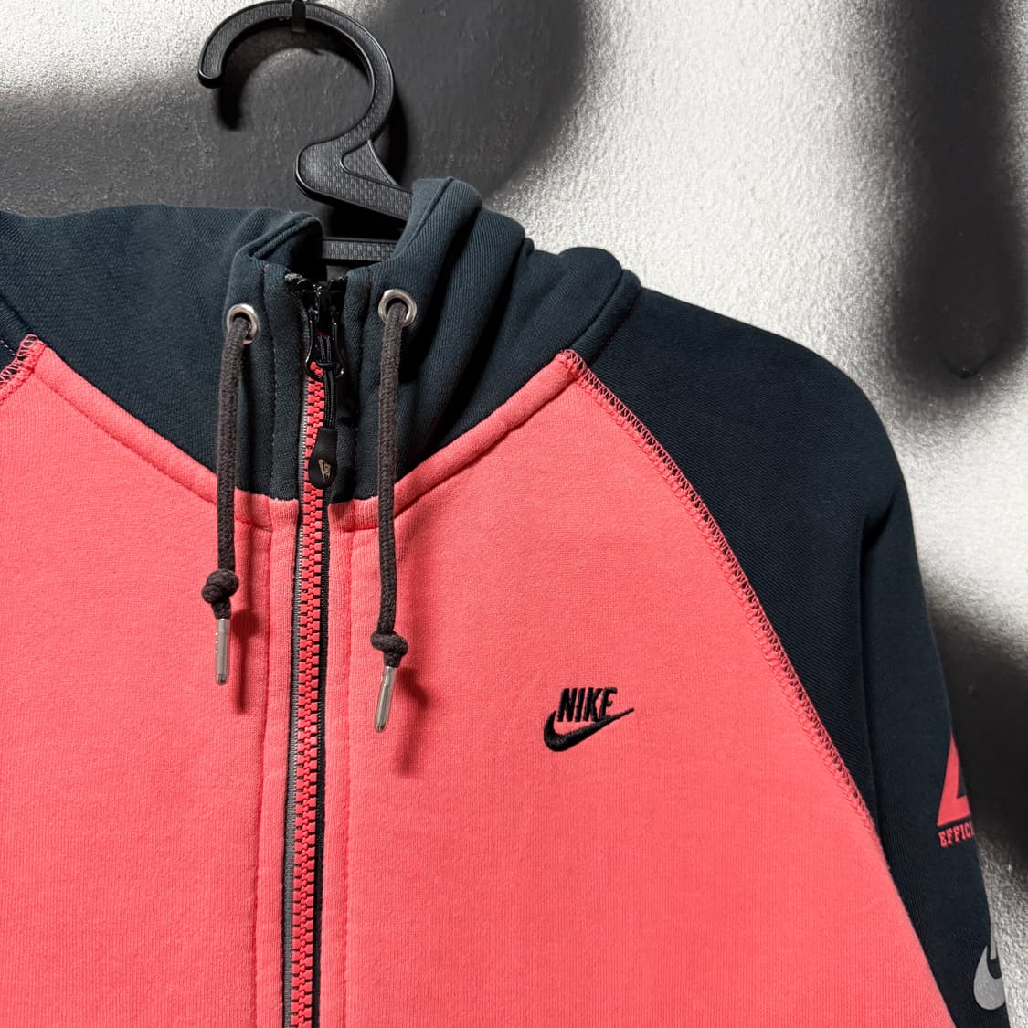 나이키 y2k 하이넥 프린팅 , 자수 디테일 배색 집업 후디 상품이미지3