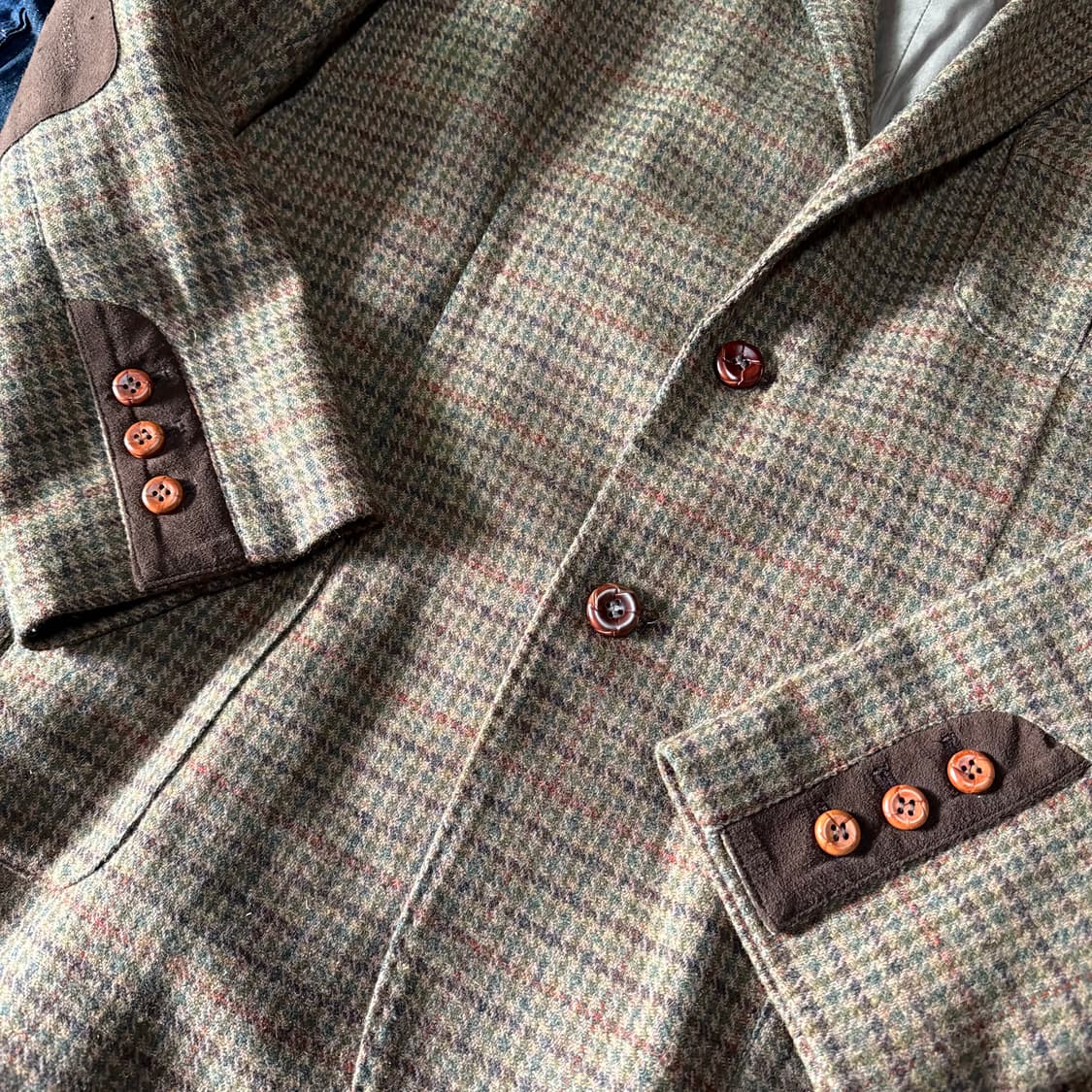 라코스테 건클럽 엘보우 패치 트위드 자켓 100 상품이미지4