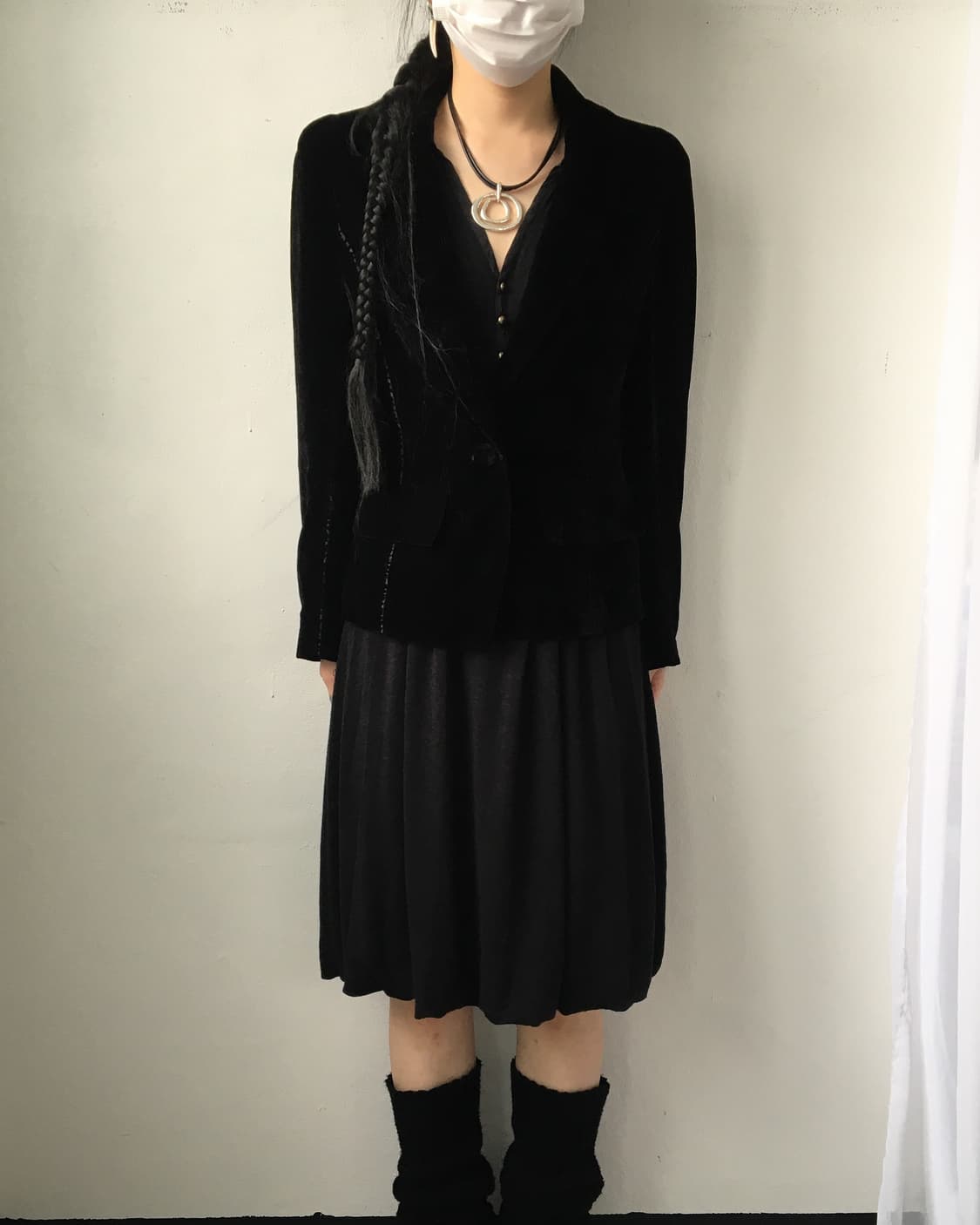 Hiroko koshino velvet jacket 상품이미지1