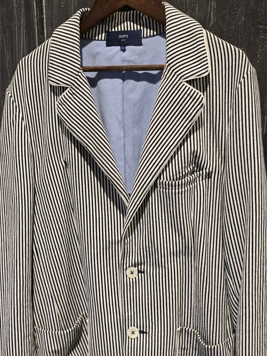 Ships Pinstripe Cotton Blazer 상품이미지2