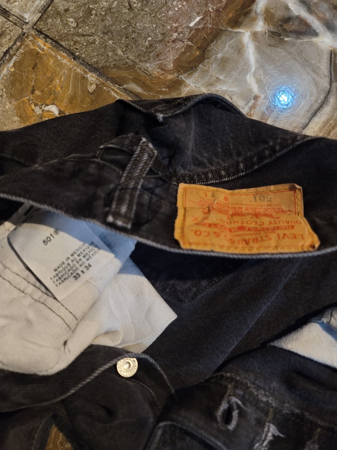 리바이스 흑청 데님팬츠  상품이미지5