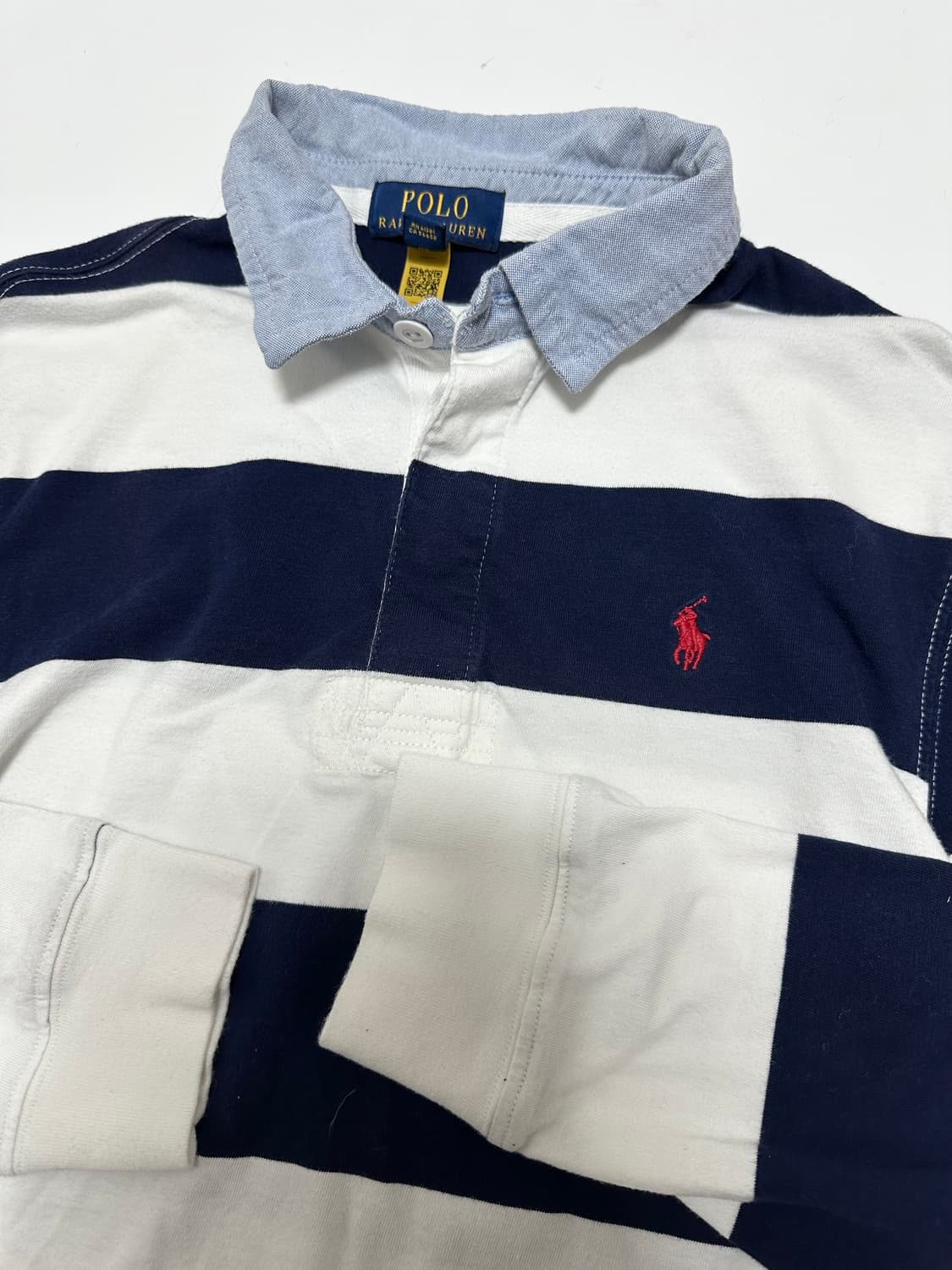 폴로 신형 qr택 스트라이프 럭비티 상품이미지4