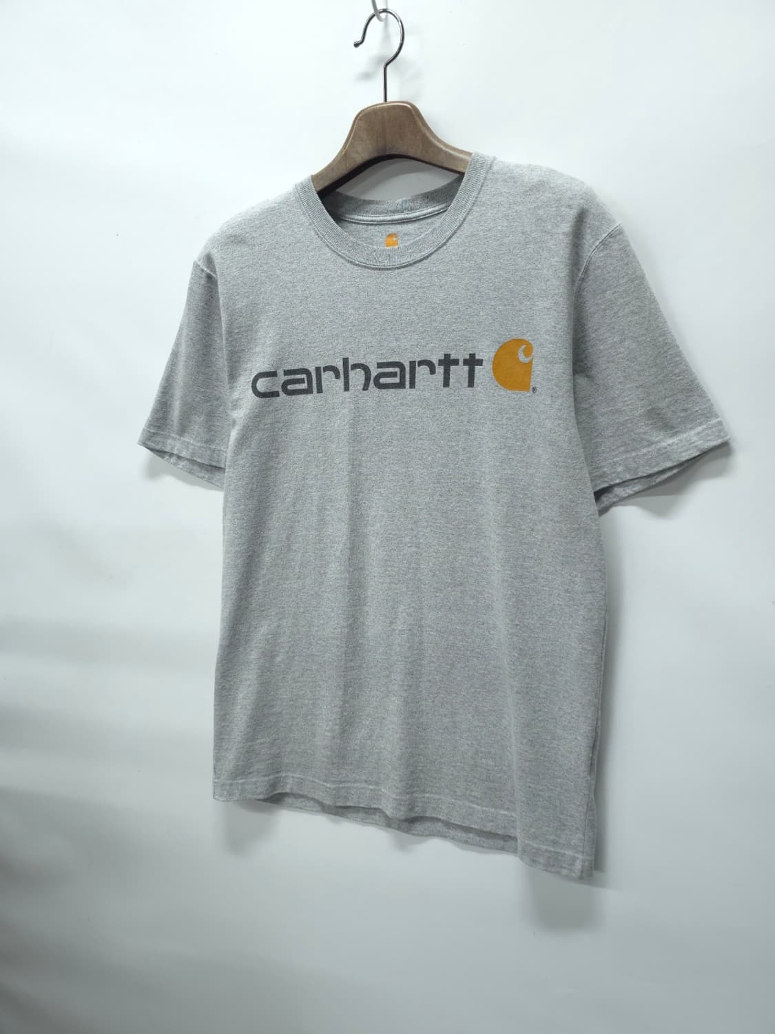 칼하트 오리지널 핏 로고 반팔 티셔츠 그레이 S 상품이미지2