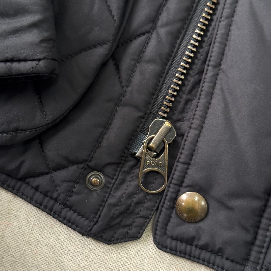 폴로랄프로렌 블랙 퀼팅자켓 S 상품이미지5