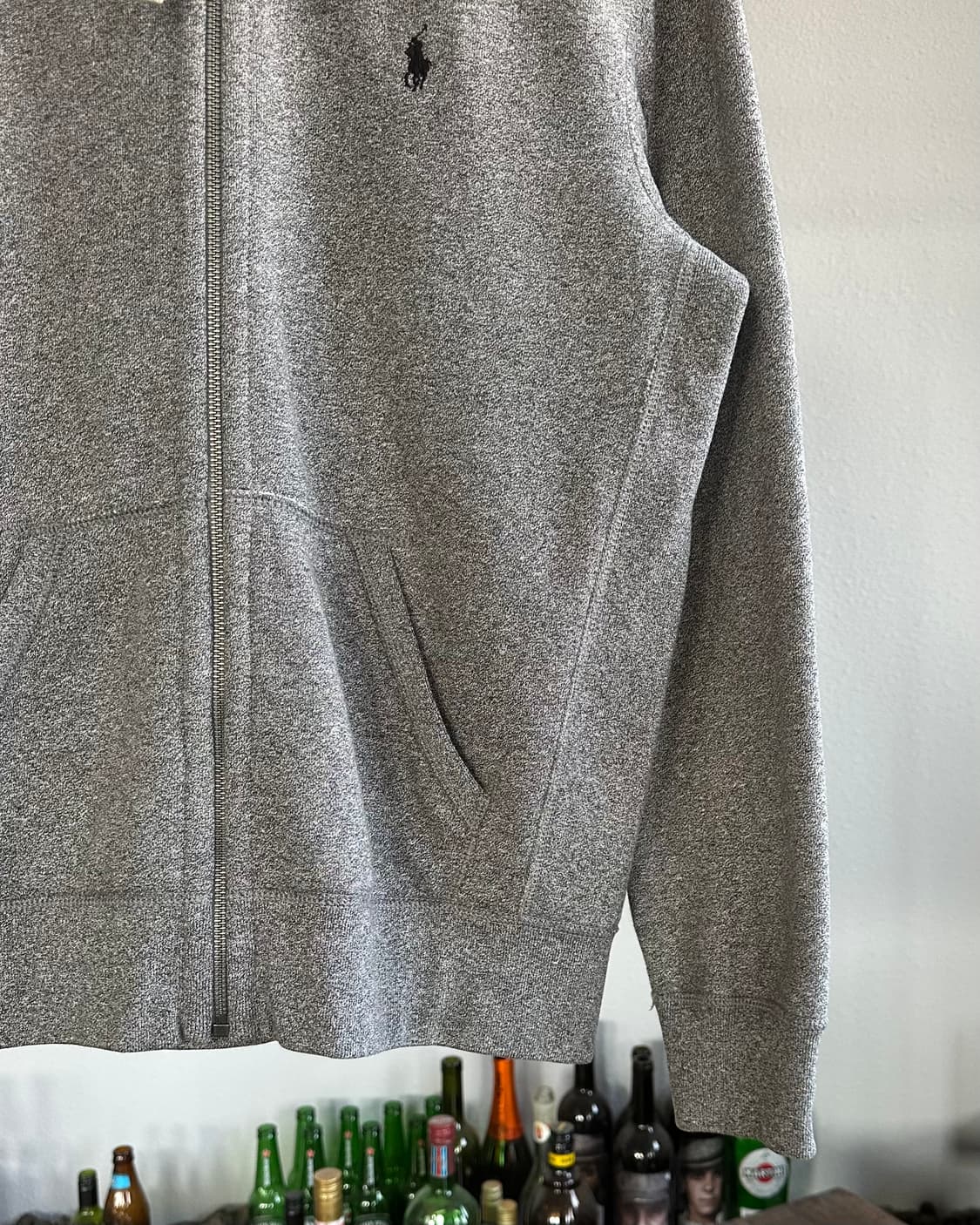 [M]폴로 랄프로렌 그레이 기모 후드집업 상품이미지4