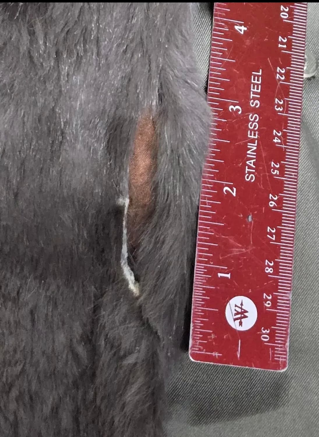 영국산 / 애쉬 카키 퍼라이닝 무스탕 트렌치 코트 / 3XL - 4XL 상품이미지8