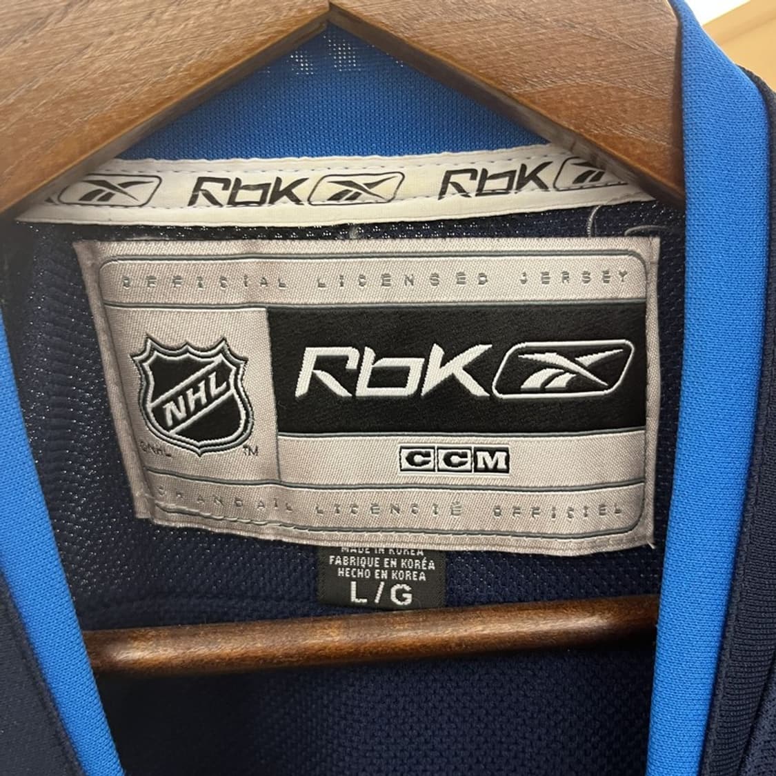 리복 NHL위니펙 제츠 블록코어 하키 유니폼 롱슬리브 L C10863 상품이미지5