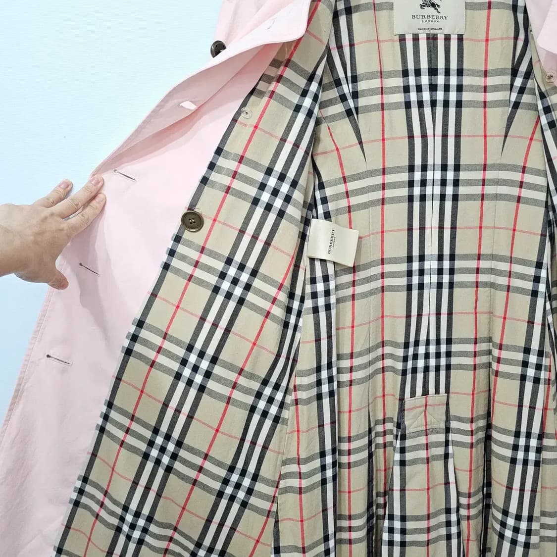 정품 버버리 핑크 트렌치 코트 55 상품이미지2