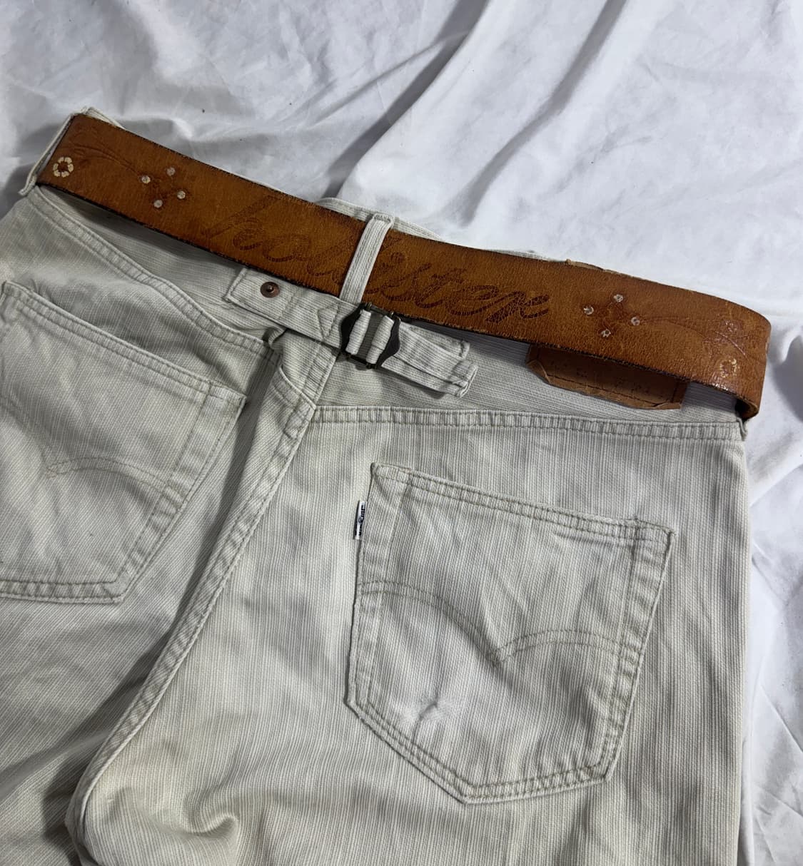 홀리스터 플라워 패턴 레더 벨트 히피 웨스턴 보호 시크 상품이미지2