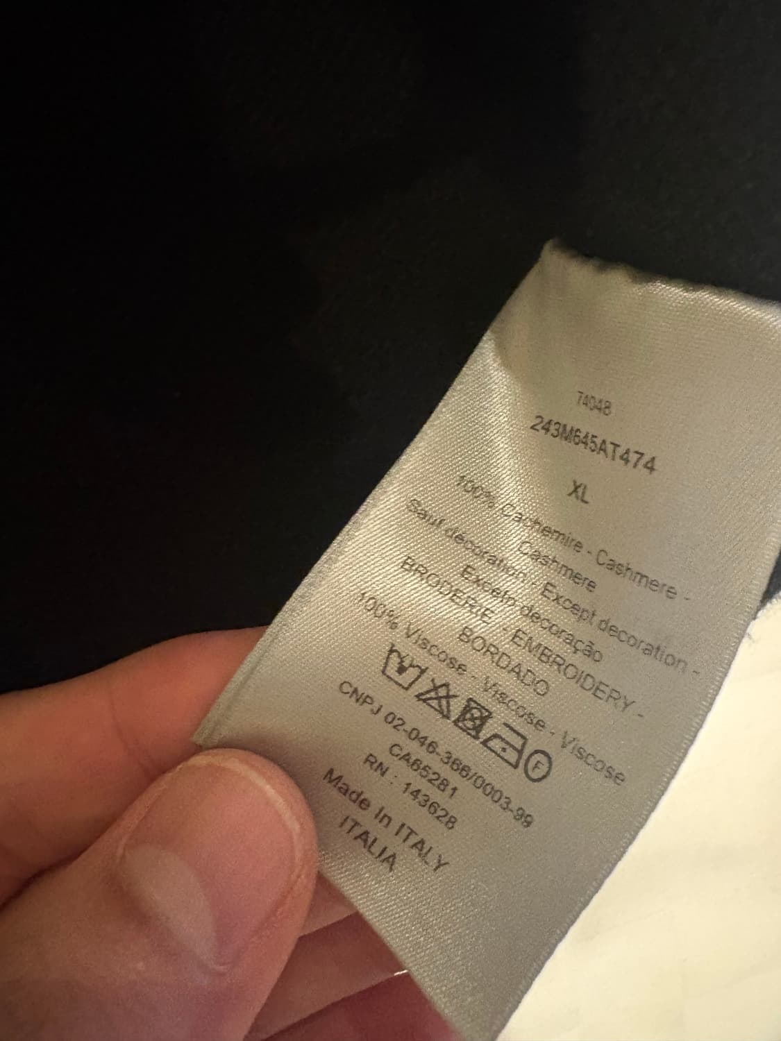 [XL]디올 꾸뛰르 캐시미어 니트 상품이미지2