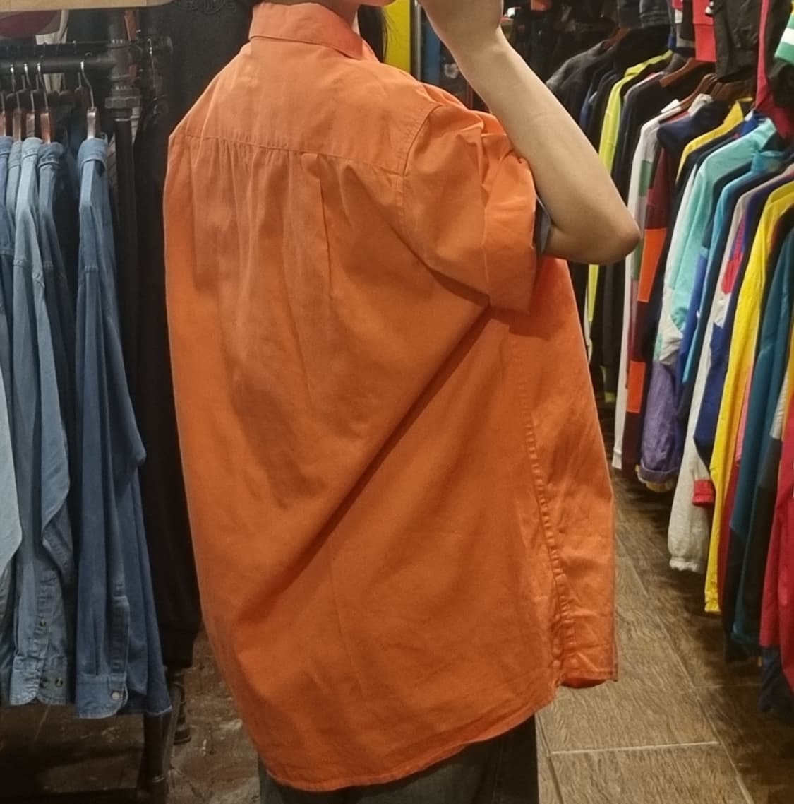 [Hi] 칼하트 반팔 셔츠 오렌지 상품이미지4