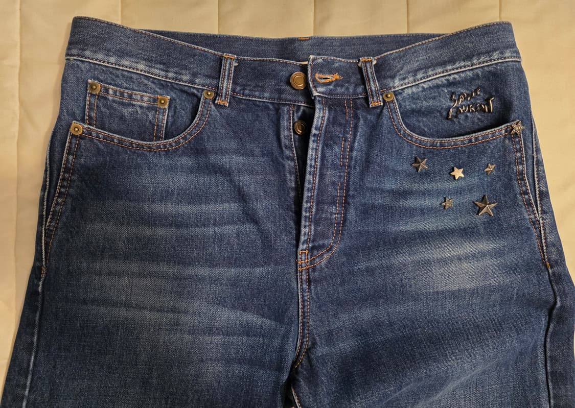 생로랑 별 장식 데님 팬츠 31 상품이미지4