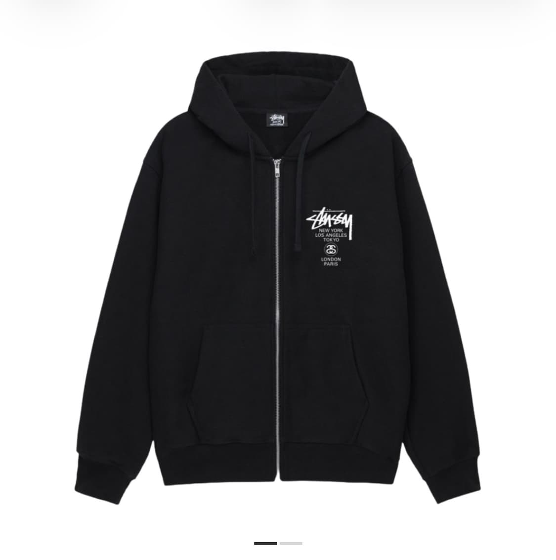 스투시 월드투어 후드집업 블랙 s 상품이미지1