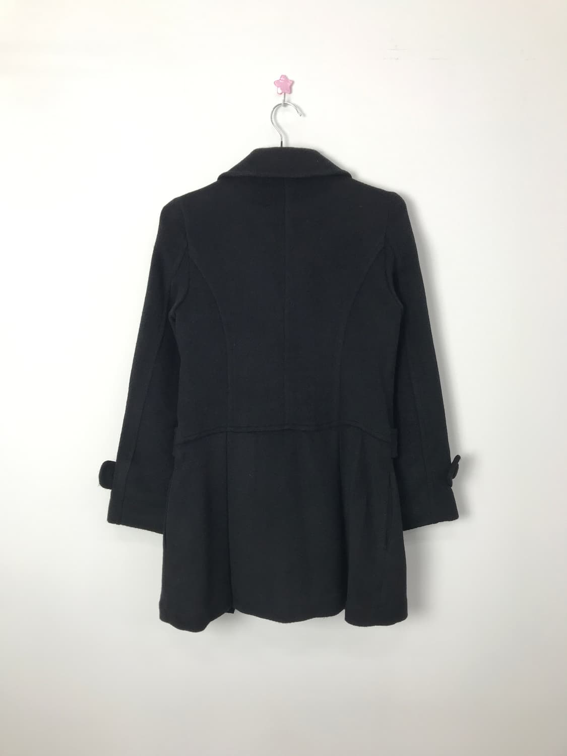 Jpn Black Wool Single-Breasted Half Coat 상품이미지4