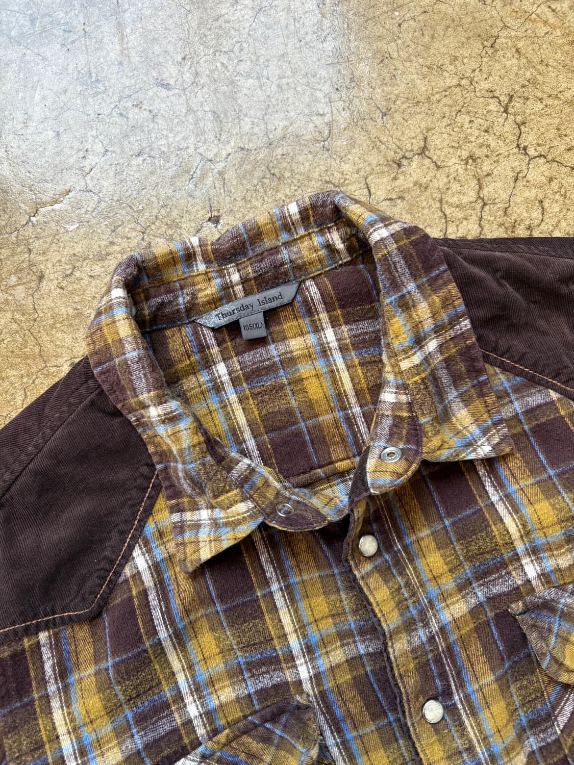 코듀로이 웨스턴 체크 플란넬 셔츠 상품이미지4