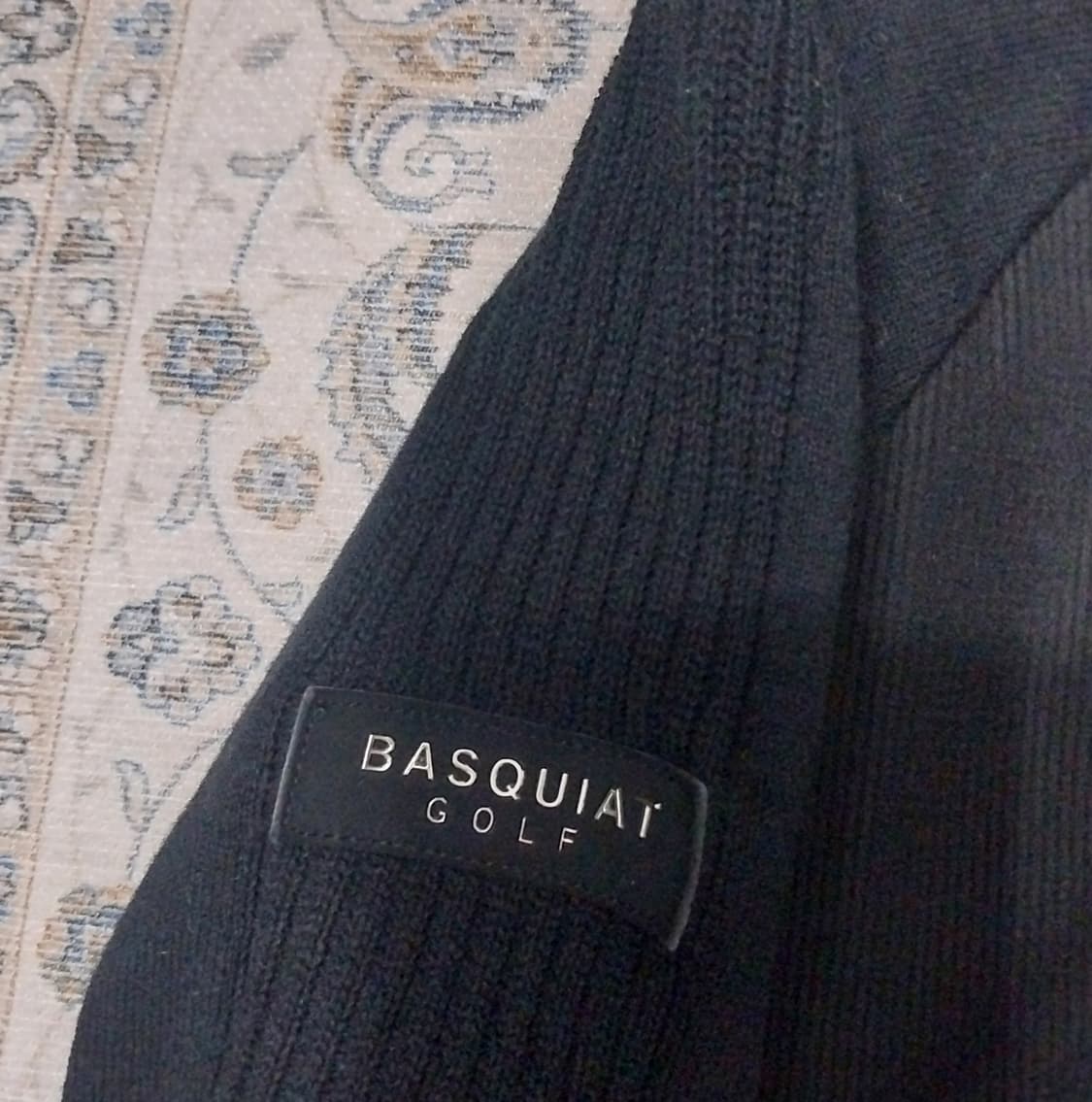 장미쉘바스키아 골프 블랙 니트집업 100 상품이미지2