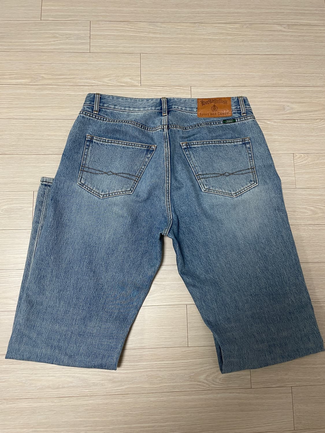 헤리티지플로스 워시드 데님 팬츠 L 인디고 상품이미지3