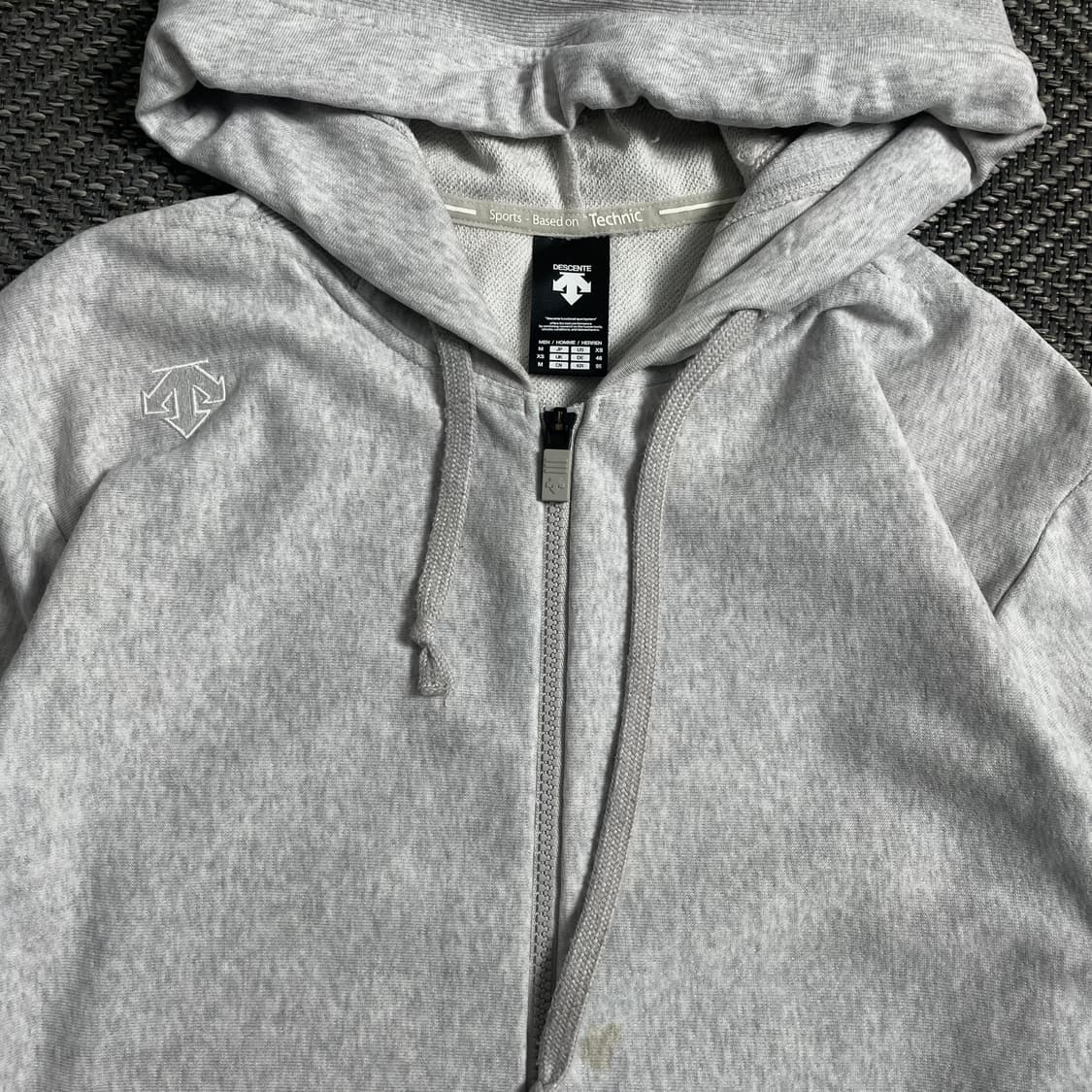 데상트 자수로고 그레이 후드집업 y 4148 상품이미지6