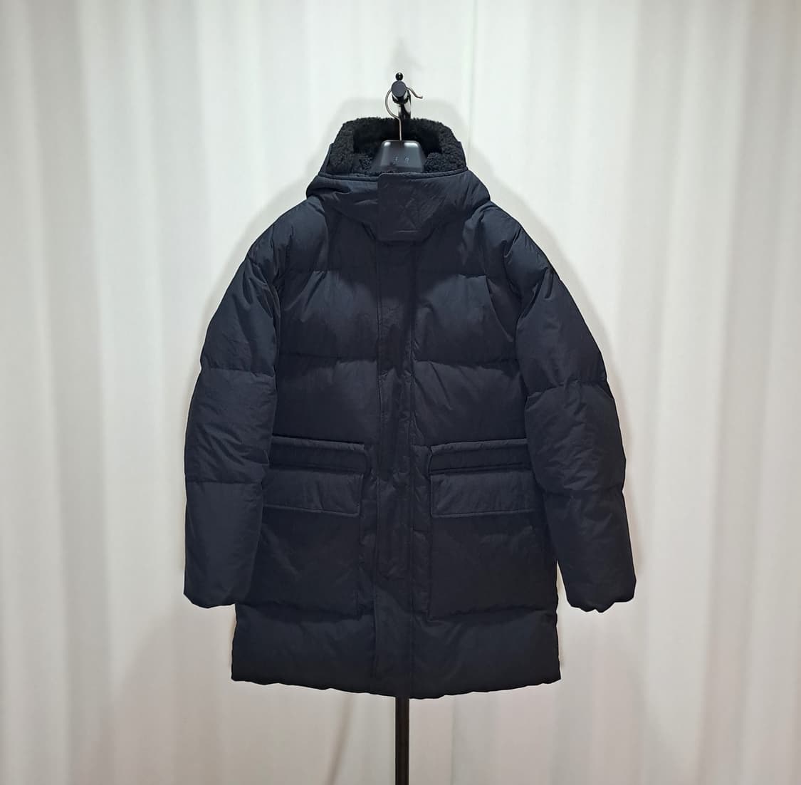 (택포) 커스텀멜로우 무스탕후드 배색 구스다운 B55 상품이미지1