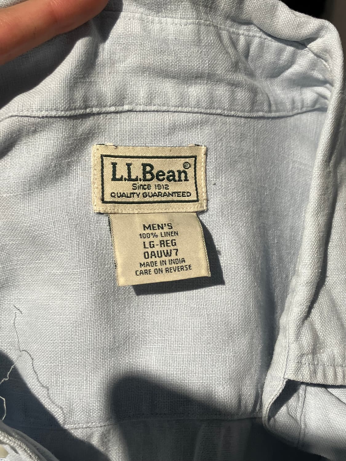L.L.Bean 라이트 블루 옥스포드 반팔 셔츠 L 상품이미지7