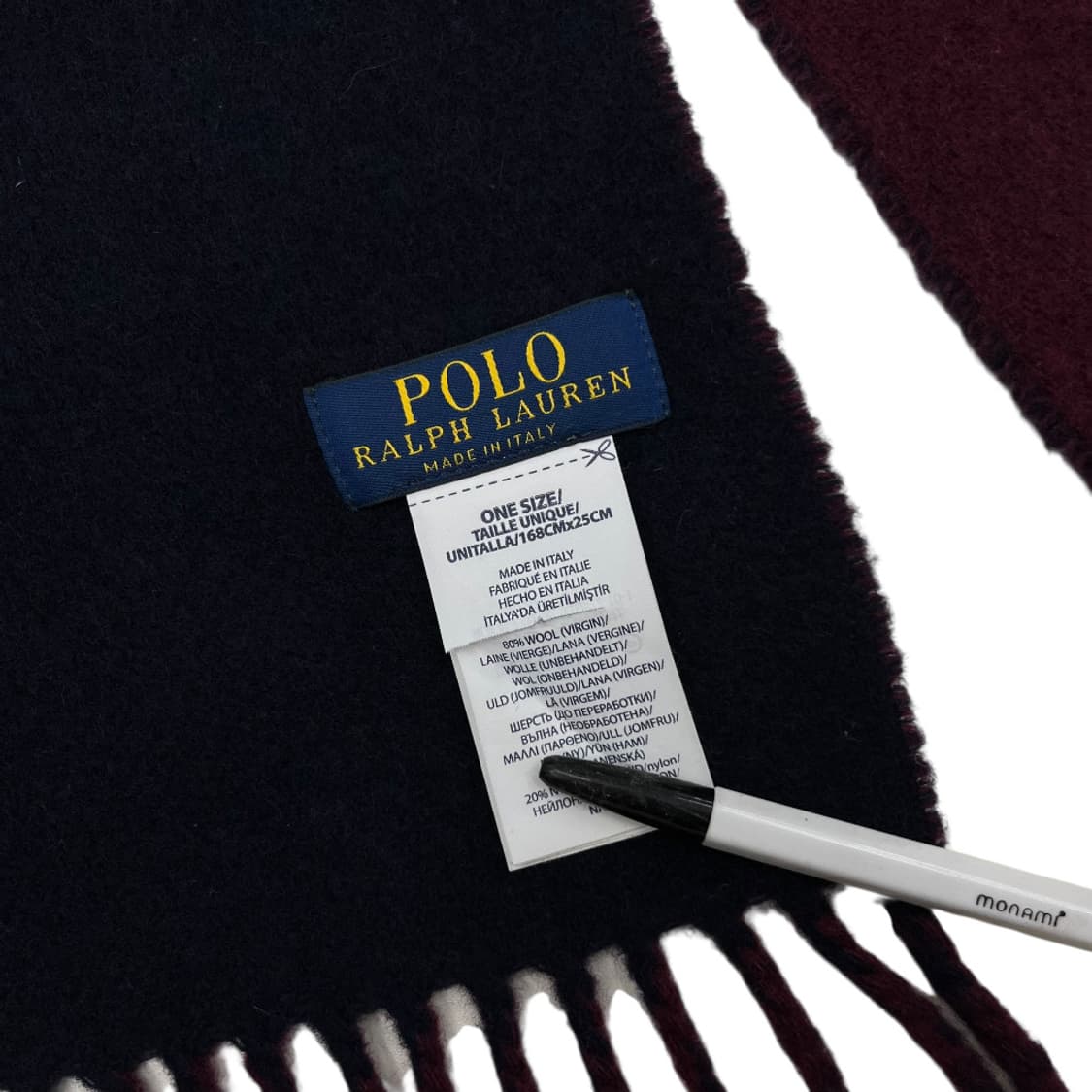 폴로 랄프로렌 그린포니 버건디 네이비 머플러 상품이미지7