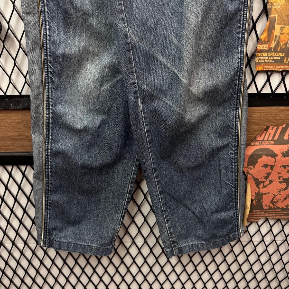 00s FUBU 배기 데님 팬츠 후면 포켓 레터링 포인트 중청 상품이미지4
