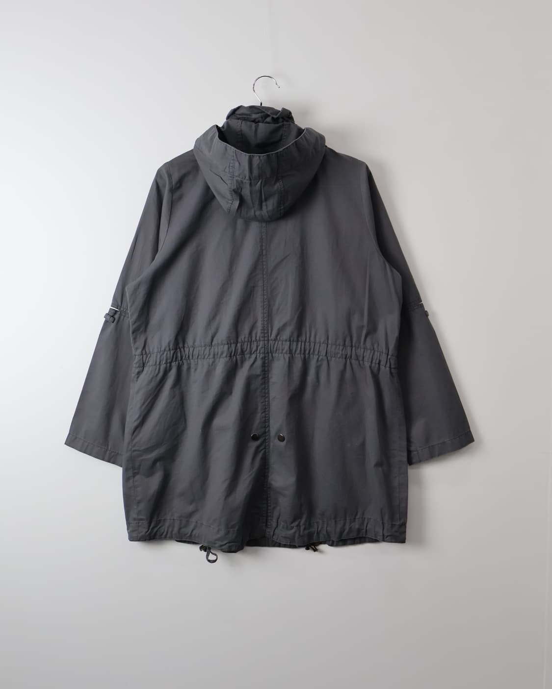 Jpn Mori Girl Dark Grey Drawstring Coat 상품이미지6