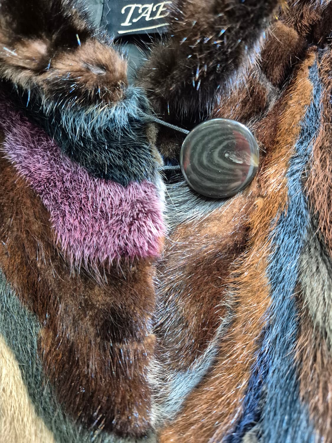 태림 멀티컬러 밍크 코트 55 66  77 상품이미지6