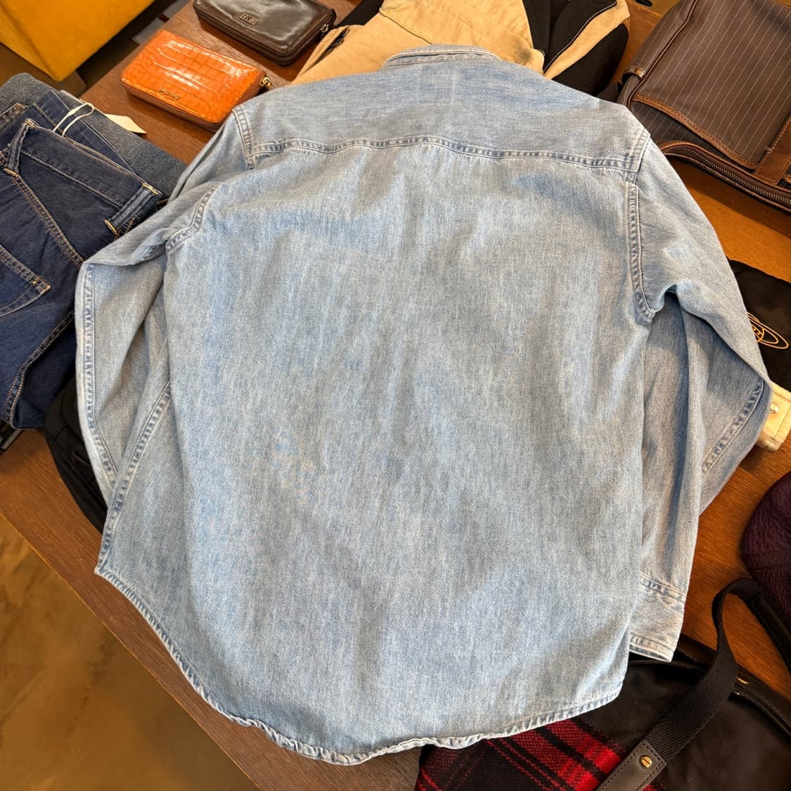 올드 갭 캐나다 생산 투포켓 데님 셔츠 S M 상품이미지5