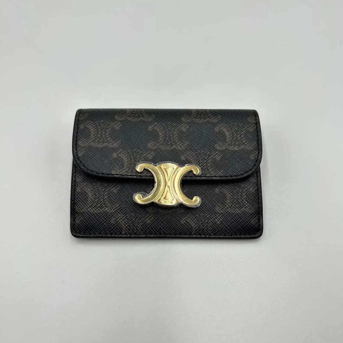 셀린느 트리오페 캔버스 & 램스킨 플랩 지갑  상품이미지1