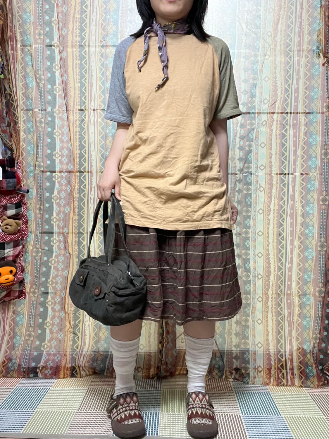 베이지 카멜 나그랑 반팔T 상품이미지1