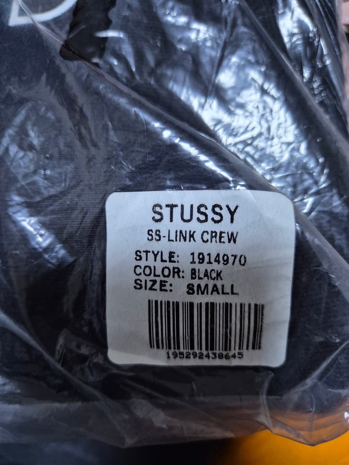 (새상품) 스투시 SS 링크 크루 블랙 상품이미지5