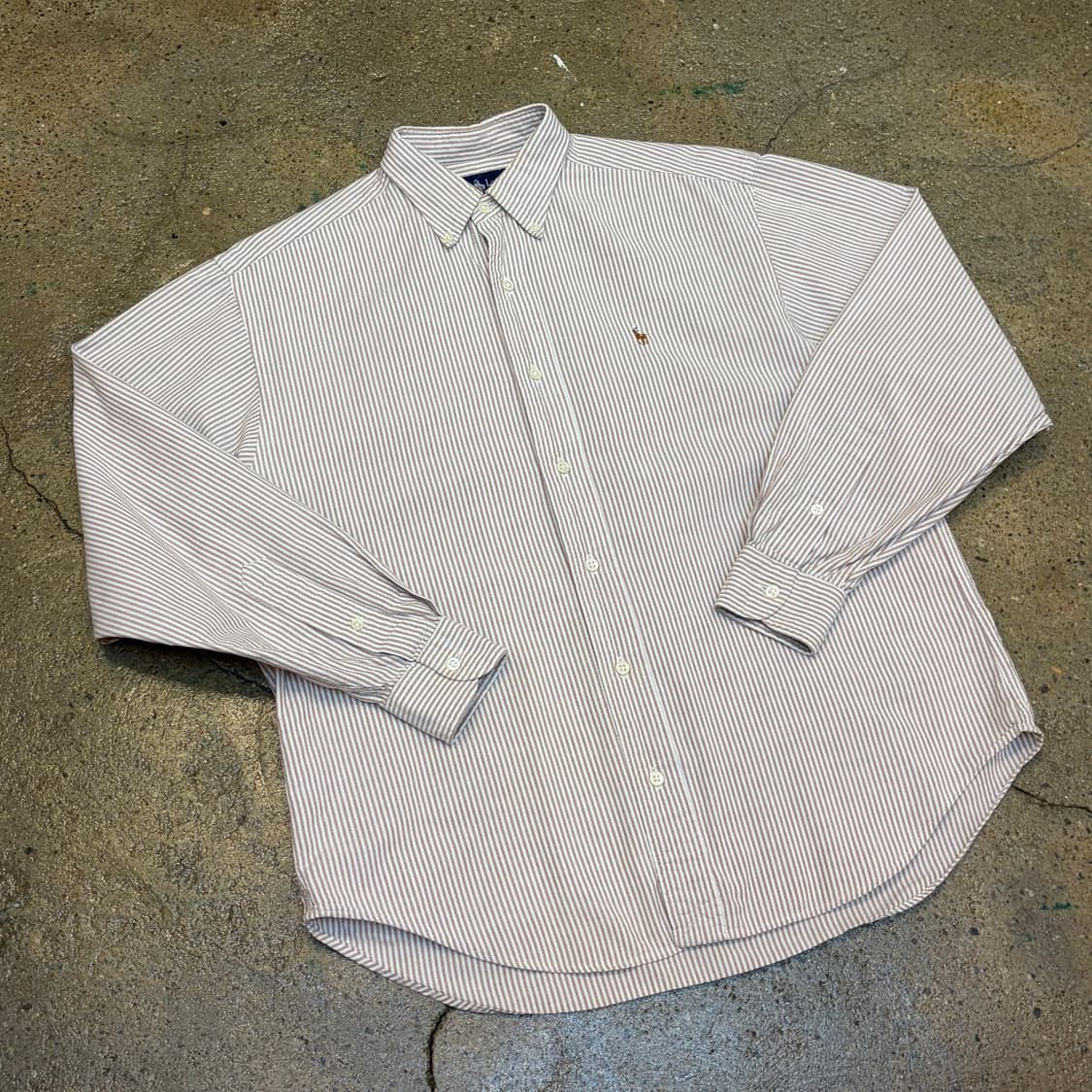 90s 미국 빈티지 폴로랄프로렌 스트라이프 옥스포드 셔츠 상품이미지2