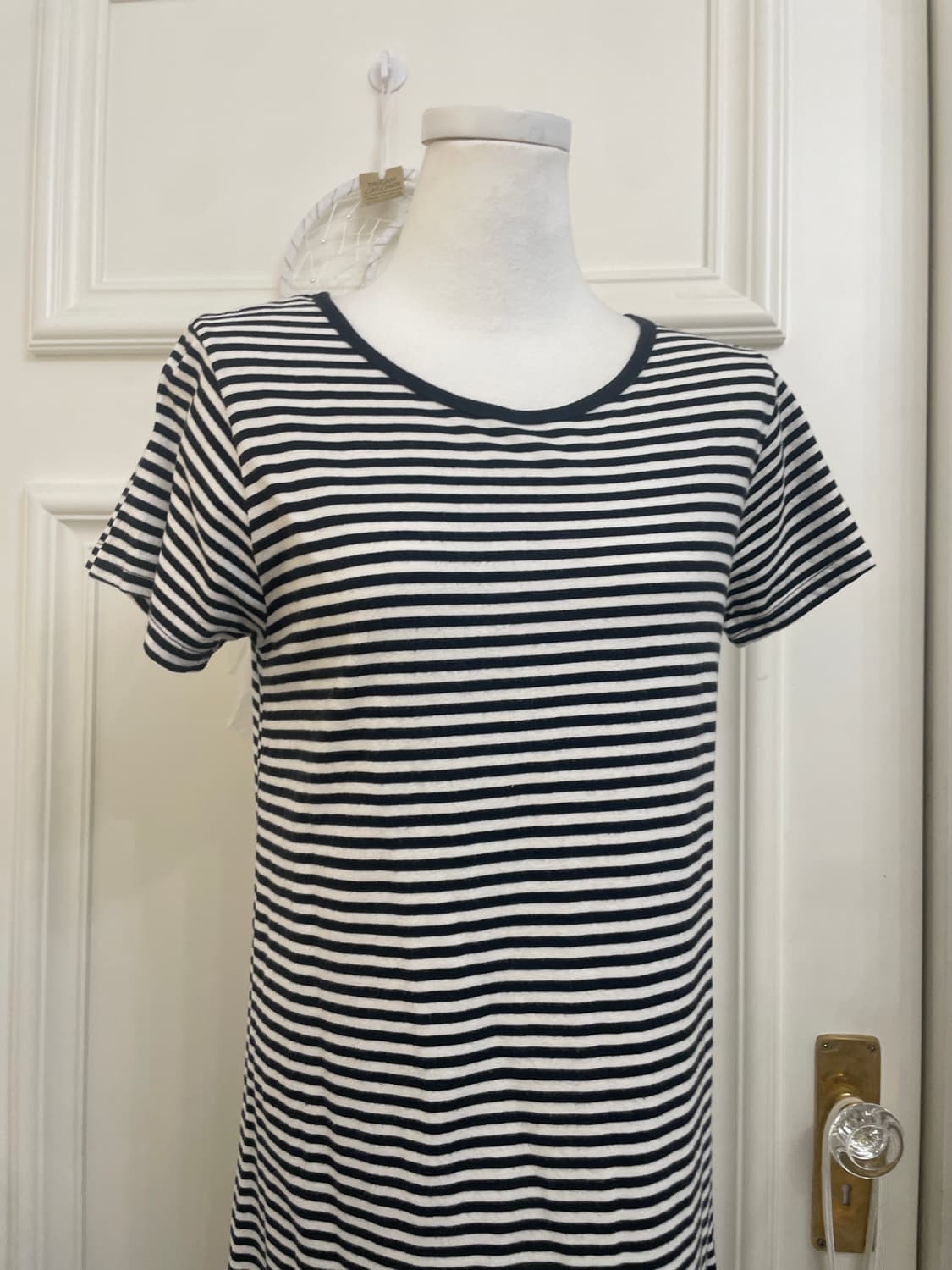 black&white stripe side slit cotton opc 상품이미지5