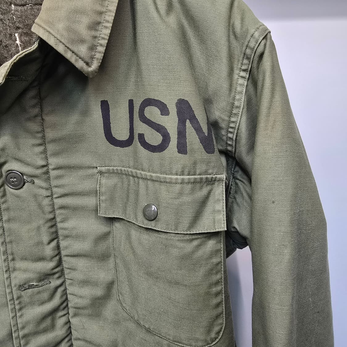 빈티지 70~80년대 미군 A2 덱자켓 스텐실 커스텀 상품이미지3
