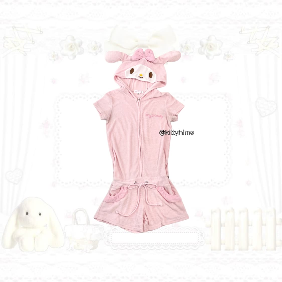 my melody 고전 마이 멜로디 갸루 홈웨어 마멜잠옷 마멜방꾸 산리오 상품이미지1