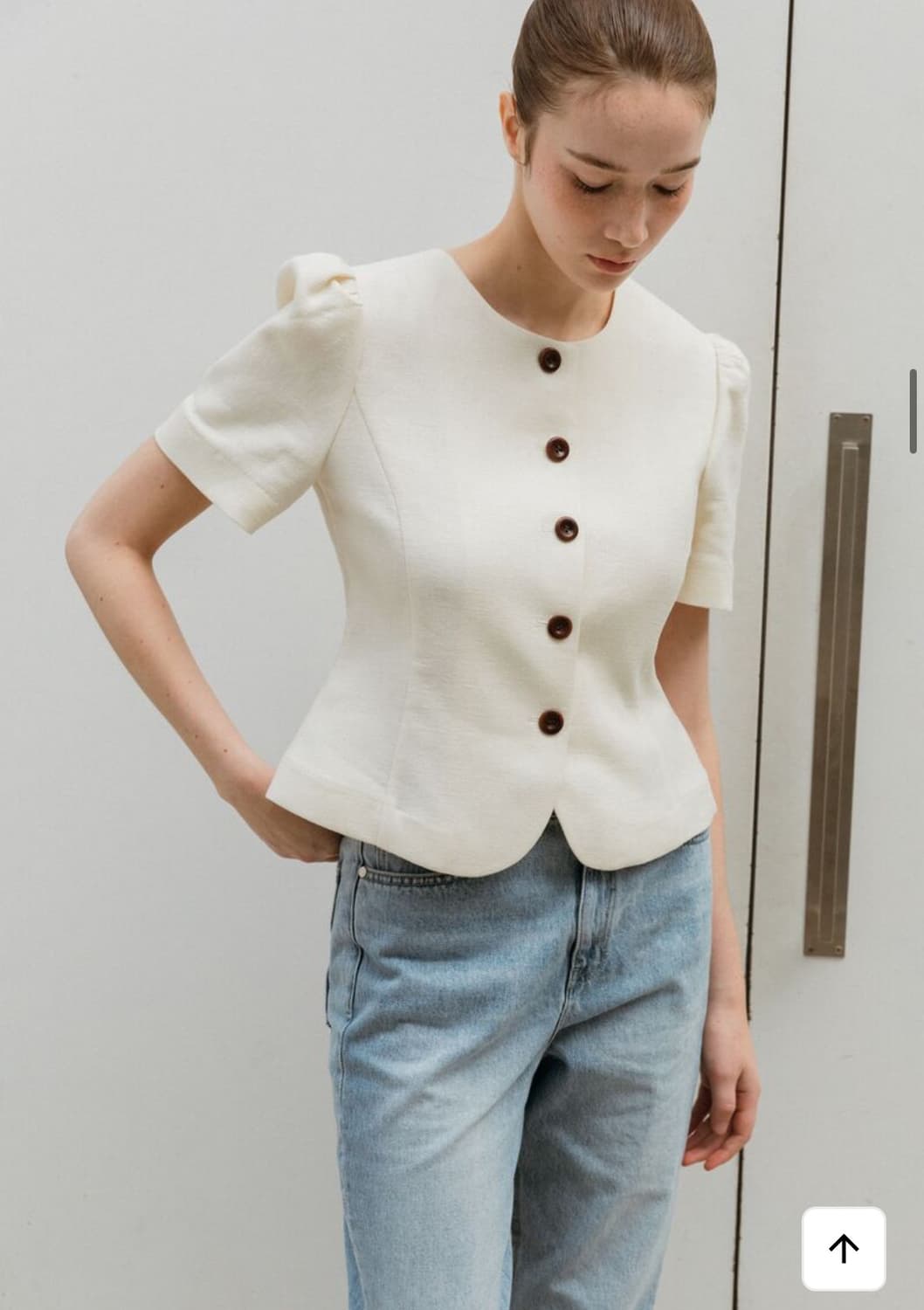 피버 Puff Sleeve Short Jacket_ivory 상품이미지2