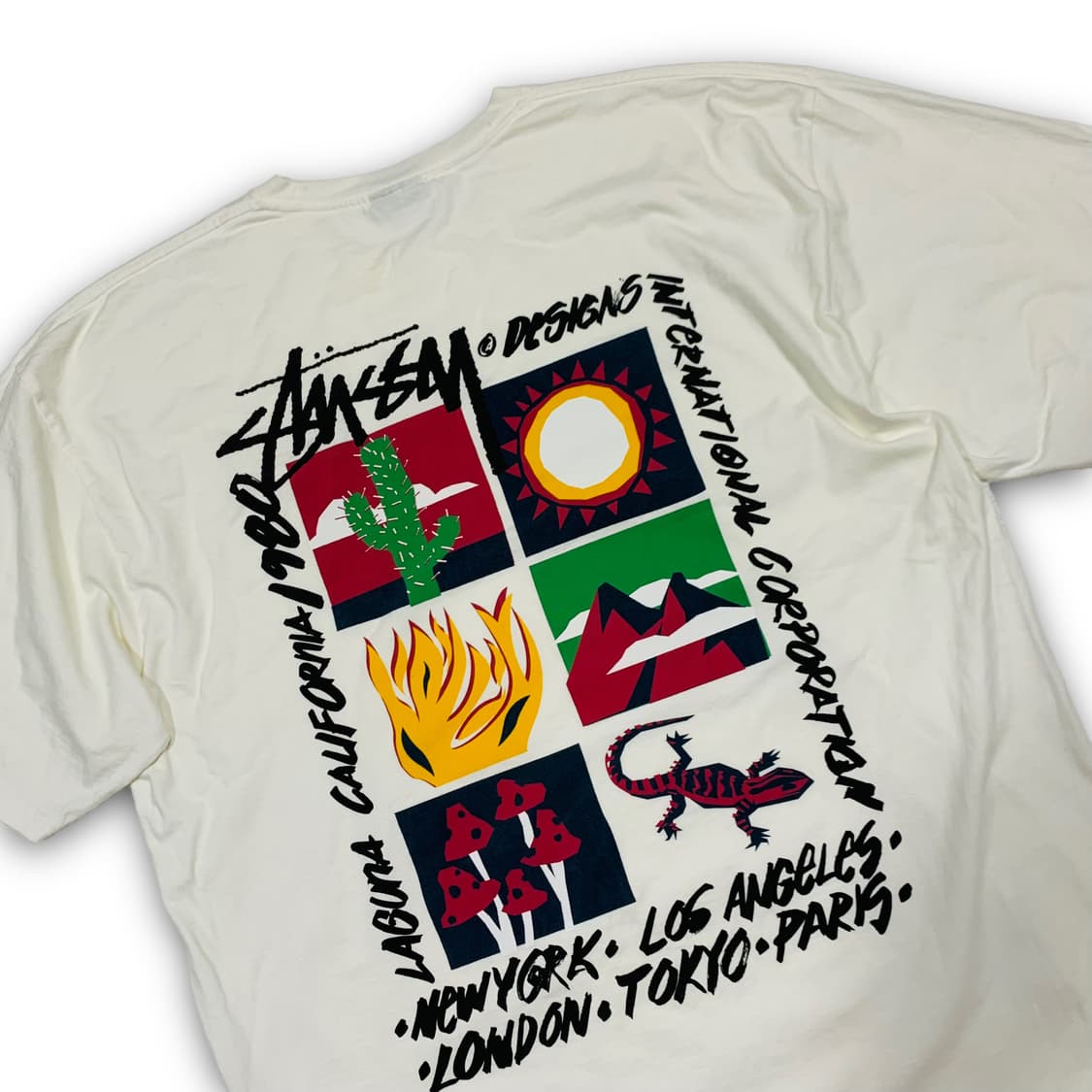 스투시 식스 픽쳐 투어 화이트 반팔 티셔츠 상품이미지2